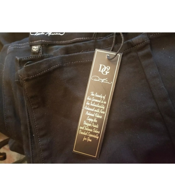 Diane Gilman Black Denim Stretch Pants NWT Sz. 24 WT - Picture 9 of 12
